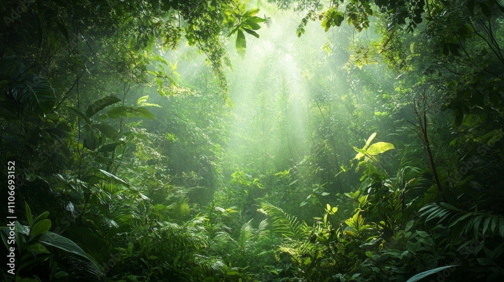custom made wallpaper toronto digitalLush green forest tropical rainforest landscape photography natural environment serene viewpoint nature's beauty