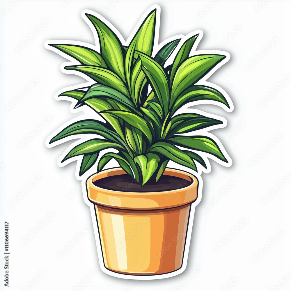 spider Plant illustration Sticker art design - plant, pot, greenery, indoor, houseplant, decoration, flowers, nature, leaves, bloom spider Plant illustration Sticker art design - plant, pot, greenery, indoor, houseplant, decoration, flowers, nature, leaves, bloom