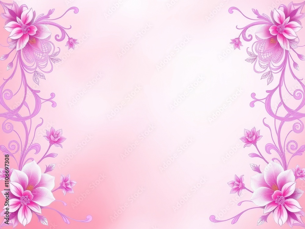 Banners with intricate designs in shades of pink and purple, handmade look, decorative typography Banners with intricate designs in shades of pink and purple, handmade look, decorative typography