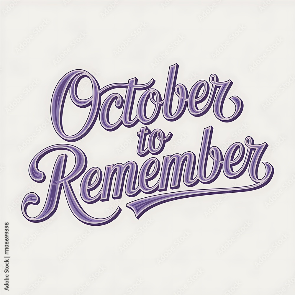 October To Remember A Stylish Handwritten Phrase October To Remember A Stylish Handwritten Phrase
