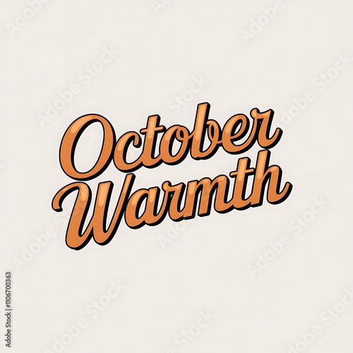 October Warmth Stylish Text Graphic Design