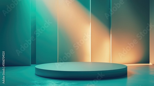 Teal Platform Minimalist Product Display Background