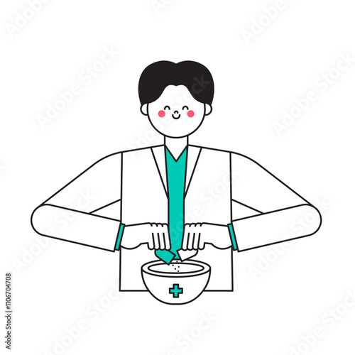Nutrient & Vitamin Character 1 Pharmacist Dispending Medicine