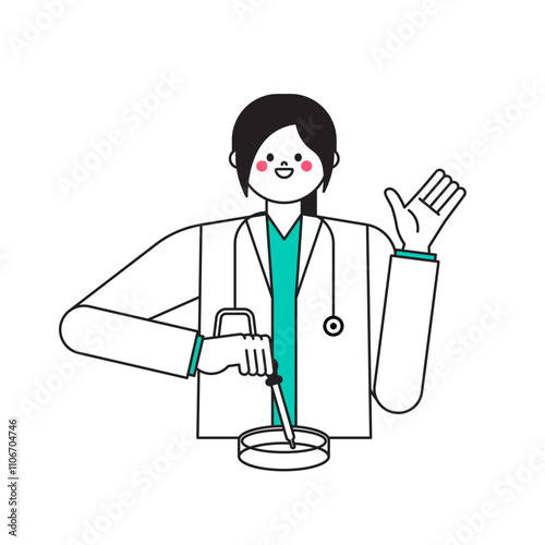 Nutrient & Vitamin Character 1 Doctor Researching Drugs