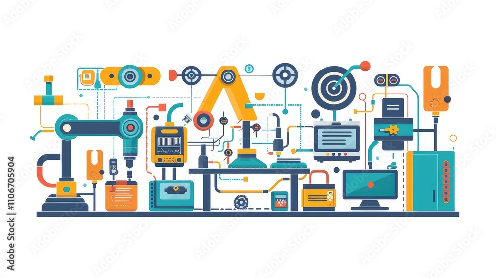 High-Tech Industrial Automation and Robotics Assembly High-Tech Industrial Automation and Robotics Assembly