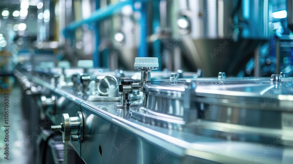 High-Tech Industrial Machinery in a Modern Factory High-Tech Industrial Machinery in a Modern Factory