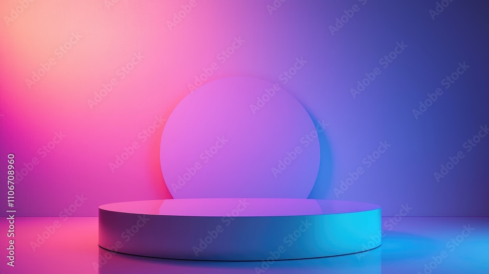 Abstract Geometric Platform with Gradient Lighting Abstract Geometric Platform with Gradient Lighting