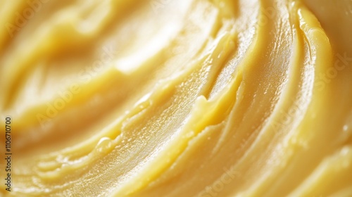 Close-up of Creamy Yellow Substance with Visible Texture