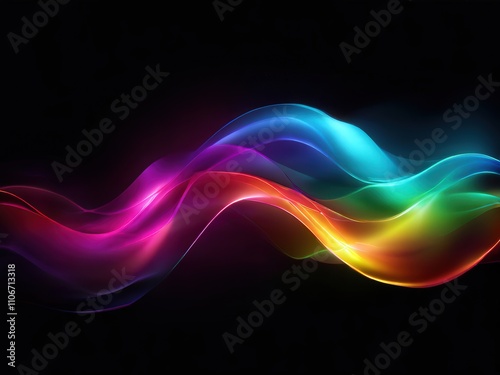 the AI Image Generator, Abstract Colorful Waves in Gradient Spectrum