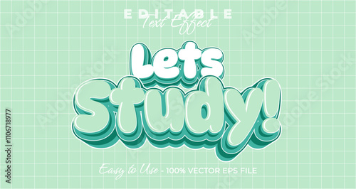 Lets study text effect, simple and trendy bold graphic style, editable text