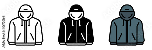 Windbreaker icon is a lightweight jacket designed to protect against wind and light rain, perfect for breezy beach days.