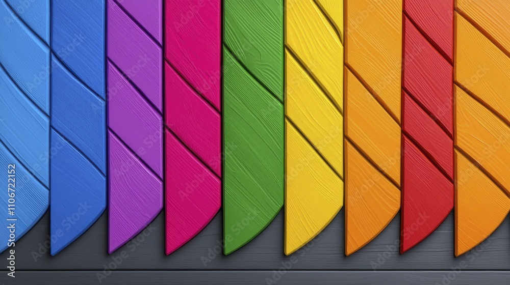 Fototapeta premium Rainbow Wood Texture Background | Bold Colors