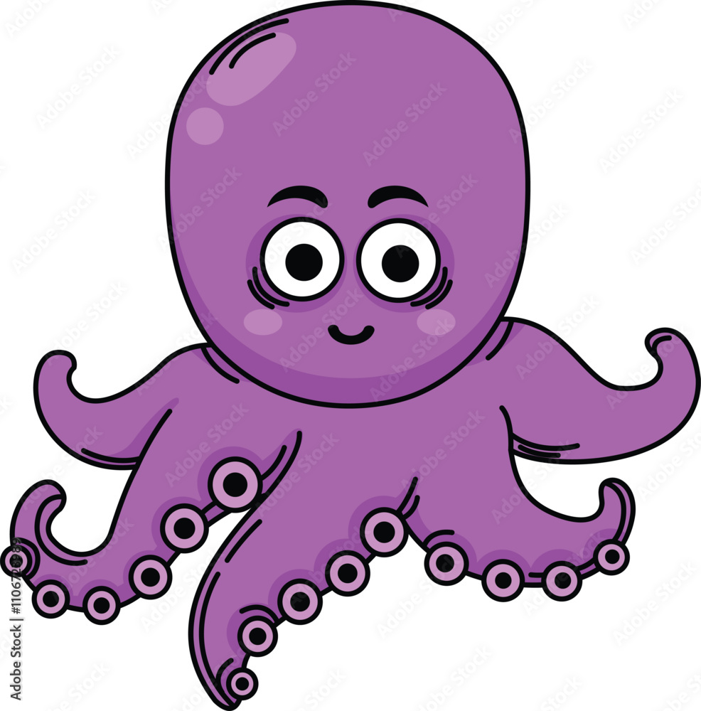 illustration of squid outline character isolated on white background vector illustration of squid outline character isolated on white background vector