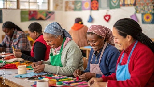 Crafters embrace the spirit of community hosting workshops where locals contribute to the design process fostering collective creativity.