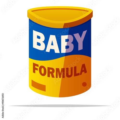 Baby formula can vector isolated illustration
