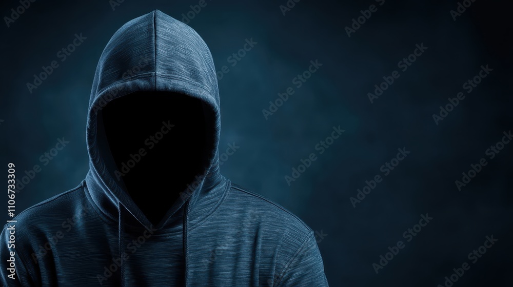 Hoodie in the dark, captivating image of mystery and street wear style 
