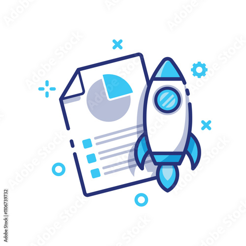 Startup - modern single vector line icon
