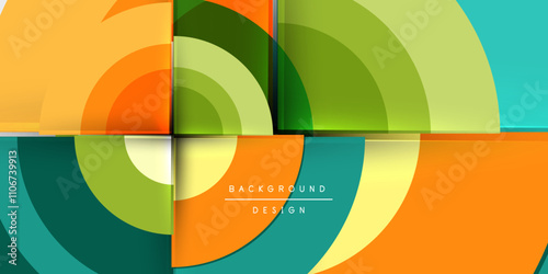 Target circle geometric abstract shapes. Vector Illustration For Wallpaper, Banner, Background, Card, Book Illustration, landing page