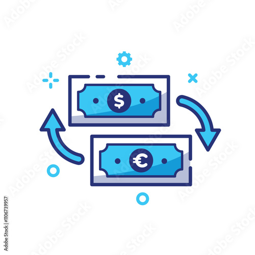 Money Exchange - modern single vector line icon