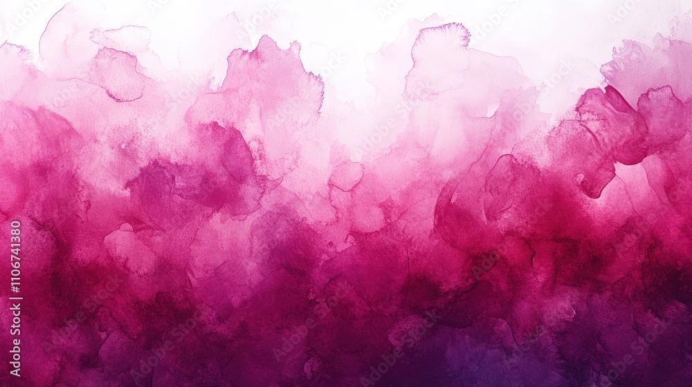 Fototapeta premium Abstract watercolor background with soft pink and purple hues blending together creating a harmonious and tranquil artistic effect in high resolution