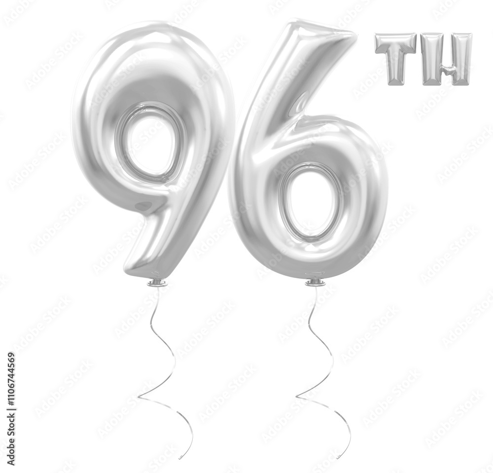 96th Anniversary Silver Balloon 96th Anniversary Silver Balloon