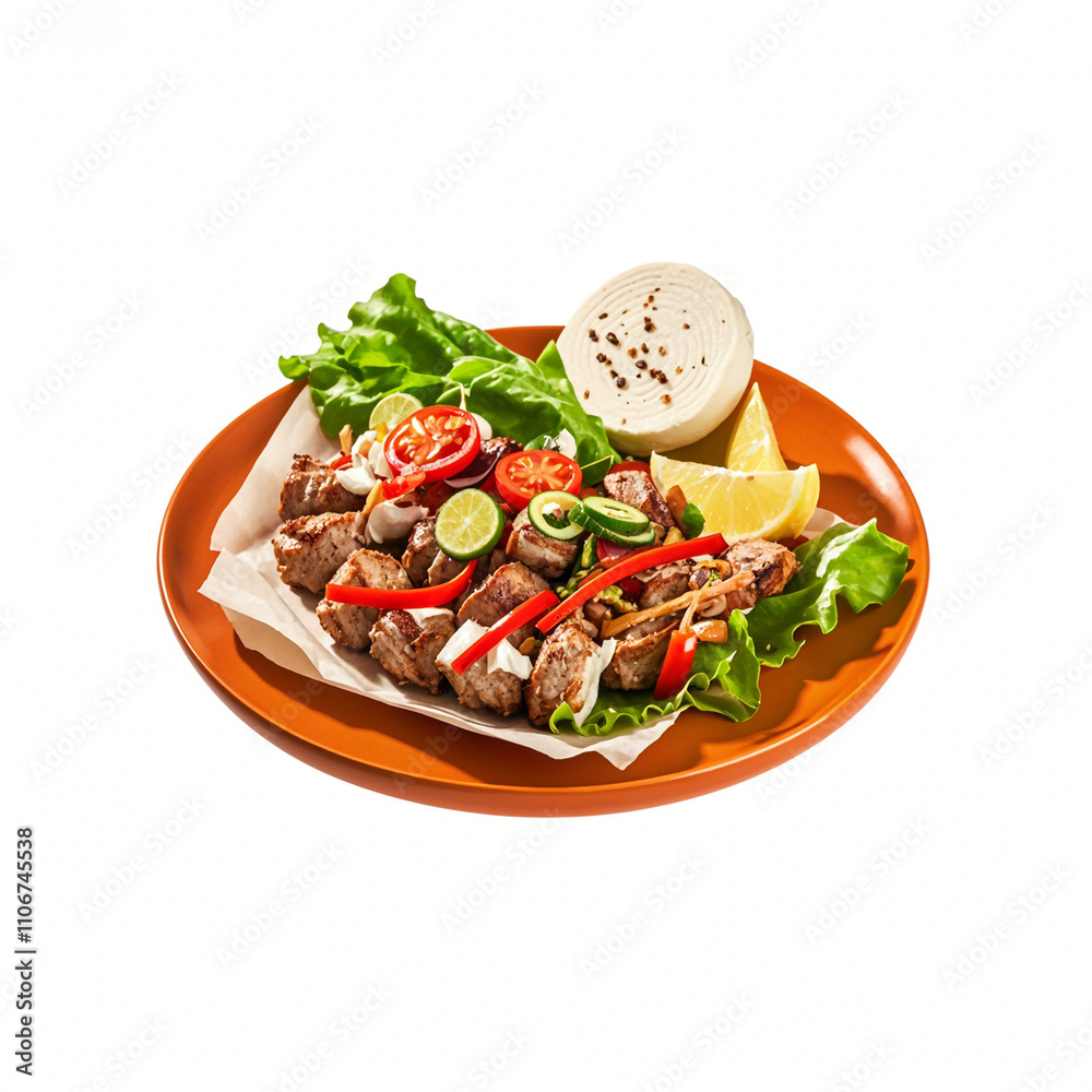 Gyros isolated on white background Gyros isolated on white background