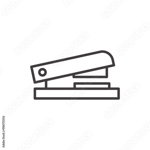 Staple thin liner icon vector.