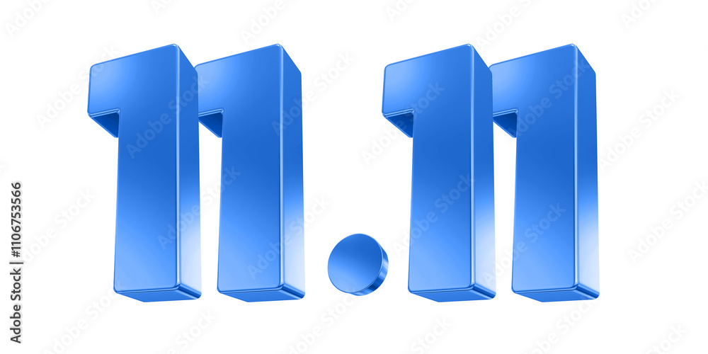 11.11 Sale Promotion Blue Number 11.11 Sale Promotion Blue Number