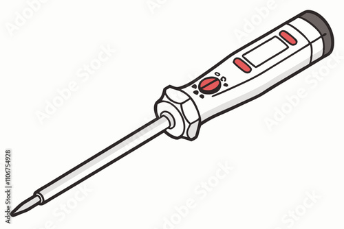 Voltage tester in the form of a screwdriver vector illustration