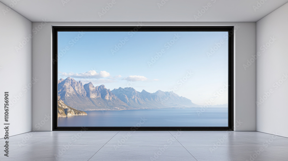 Fototapeta premium Innovative house design showcasing future living with panoramic views