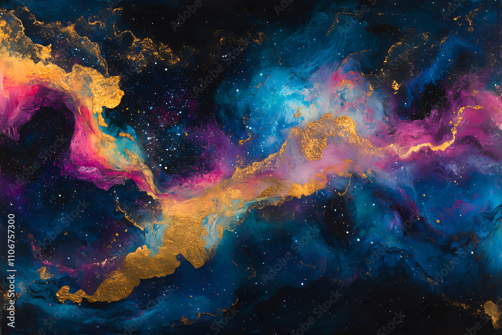 Stunning Cosmic Panorama of Galaxies and Nebulas with Brilliant Color Blend Stunning Cosmic Panorama of Galaxies and Nebulas with Brilliant Color Blend