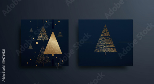 A chic Christmas card featu...