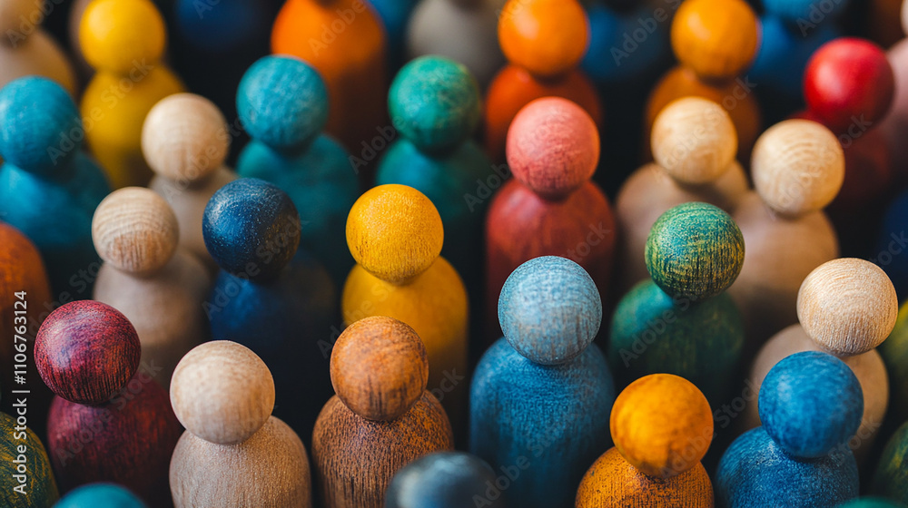 Fototapeta premium Diversity and inclusion initiatives can help businesses attract top talent. A diverse and inclusive workplace is often more appealing to job seekers.