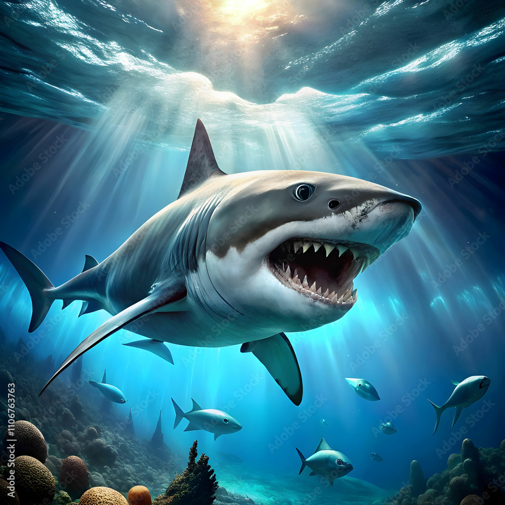 dangerous shark underwater dangerous shark underwater