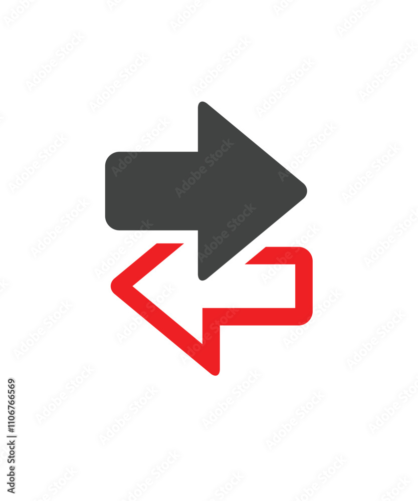 Two way arrows left and right directions opposite Two way arrows left and right directions opposite