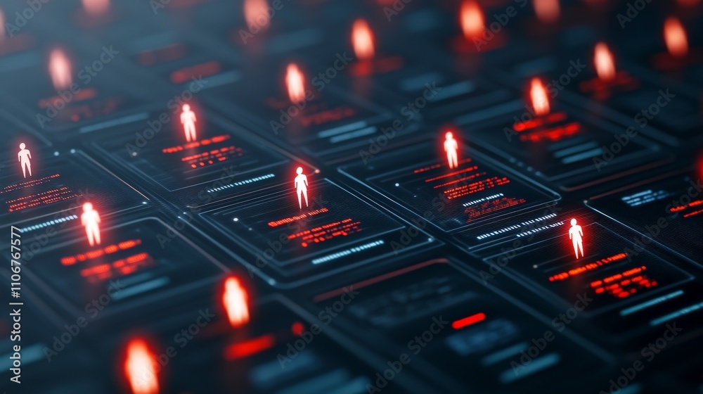 High tech control panel with glowing red and blue LED lights, futuristic buttons, and a sleek design, symbolizing innovation in technology systems High tech control panel with glowing red and blue LED lights, futuristic buttons, and a sleek design, symbolizing innovation in technology systems