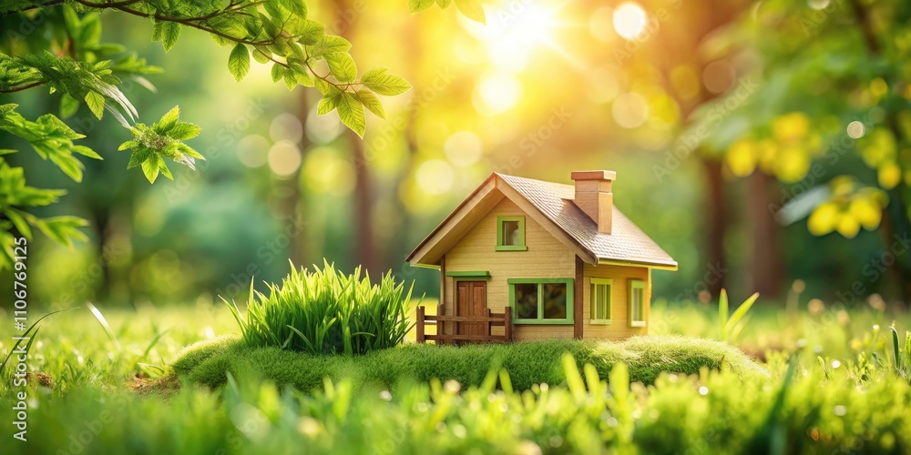 Eco-Friendly Home Model on Green Grass Outdoors – Sustainable Living, Energy-Efficient House Design, Nature-Friendly Architecture, Green Building, Outdoor Space, Eco-Conscious Lifestyle Eco-Friendly Home Model on Green Grass Outdoors – Sustainable Living, Energy-Efficient House Design, Nature-Friendly Architecture, Green Building, Outdoor Space, Eco-Conscious Lifestyle
