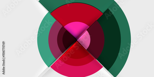 Target circle geometric abstract shapes. Vector Illustration For Wallpaper, Banner, Background, Card, Book Illustration, landing page