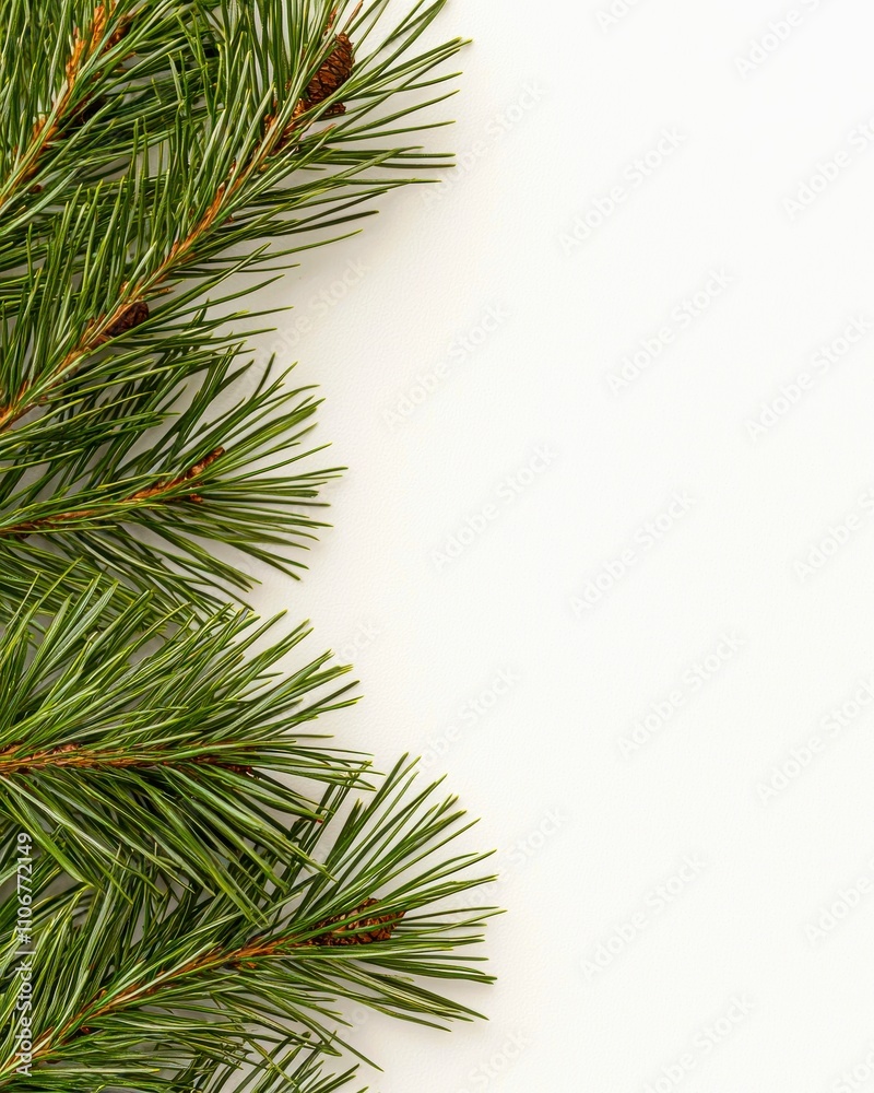 Christmas Pine cones and needles border concept. Textured pine needles forming a layered border, muted earth tones, organic Christmas aesthetic Christmas Pine cones and needles border concept. Textured pine needles forming a layered border, muted earth tones, organic Christmas aesthetic