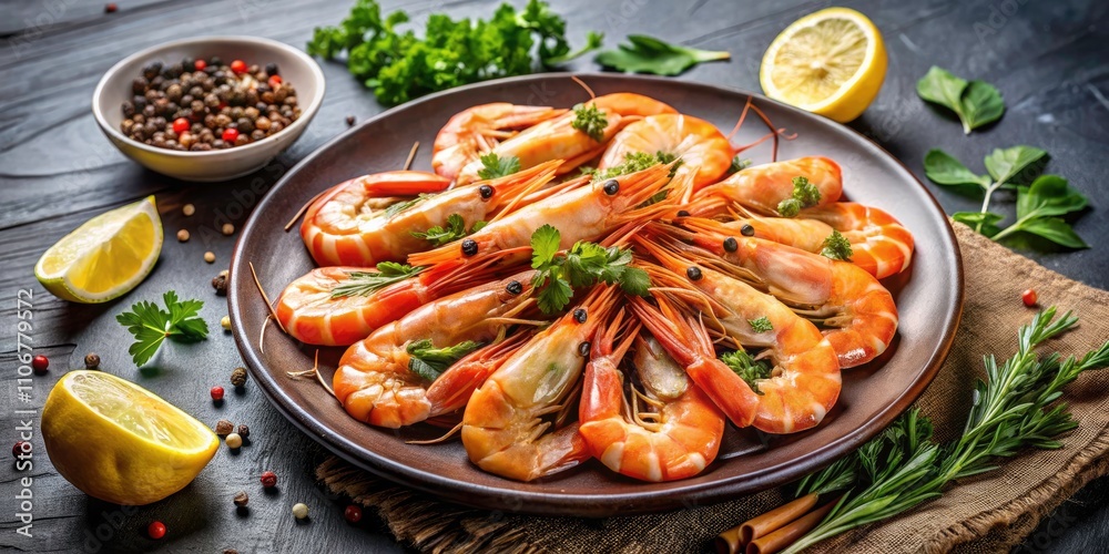 Mouthwatering Shrimp Platter with Fresh Herbs and Lemon Wedges - Perfect Seafood Delight for Culinary Lovers and Food Enthusiasts Mouthwatering Shrimp Platter with Fresh Herbs and Lemon Wedges - Perfect Seafood Delight for Culinary Lovers and Food Enthusiasts