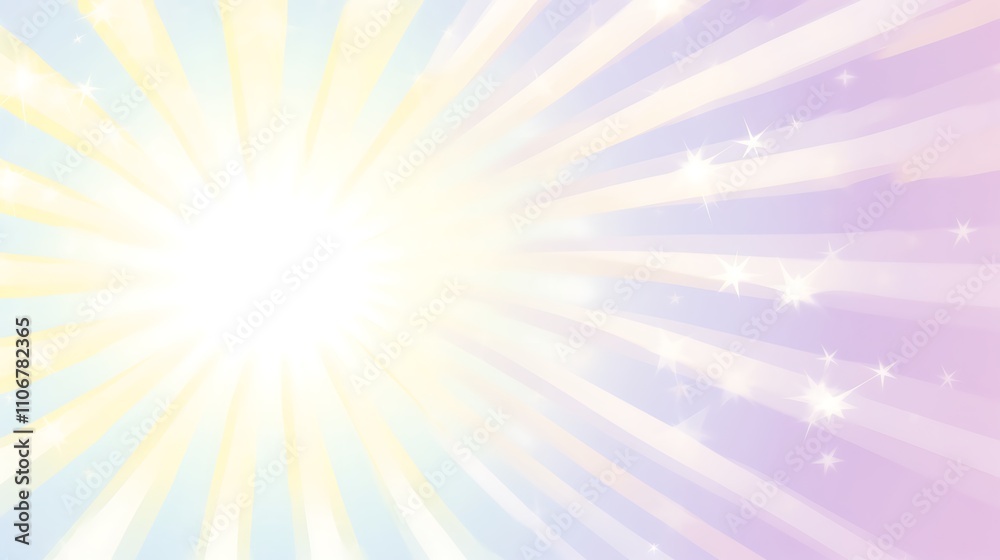 Pastel Radiating Sunburst Background With Sparkling Stars Pastel Radiating Sunburst Background With Sparkling Stars