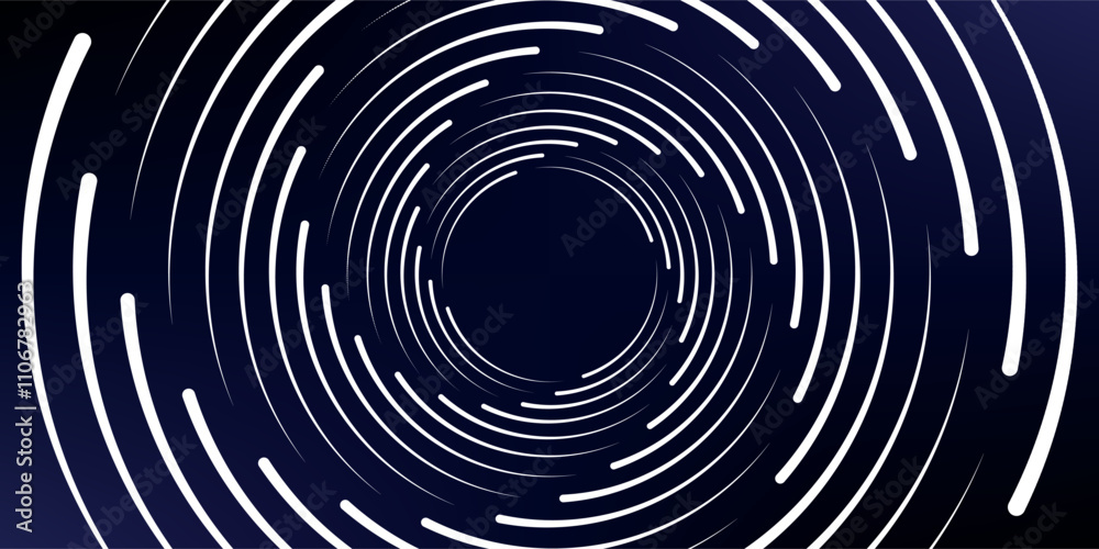 Obraz premium Abstract blue background with glowing curved lines. Shiny blue swirl curve lines design. Spiral lines. Geometric oval pattern. Futuristic technology concept.