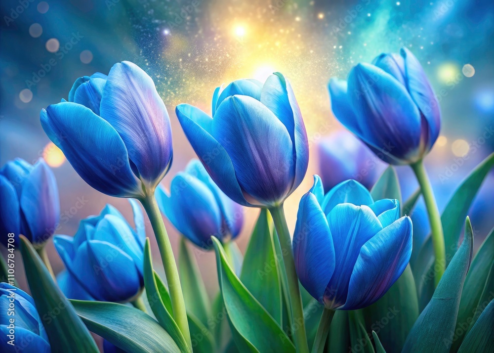 Spring Enchantment: Long Exposure of Charming Blue Tulips on Transparent Background for Nature and Floral Themes Spring Enchantment: Long Exposure of Charming Blue Tulips on Transparent Background for Nature and Floral Themes