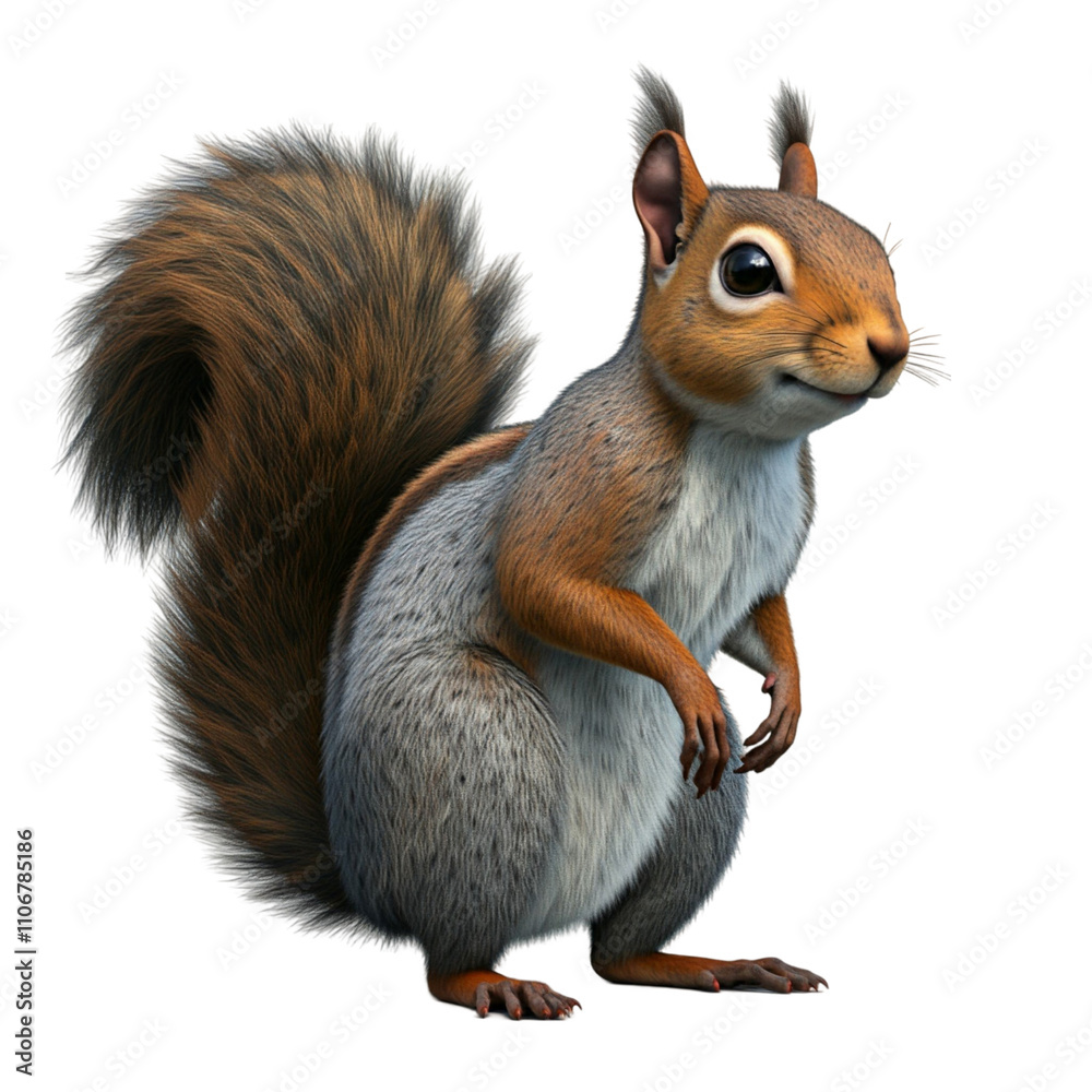 Obraz premium squirrel on a white background