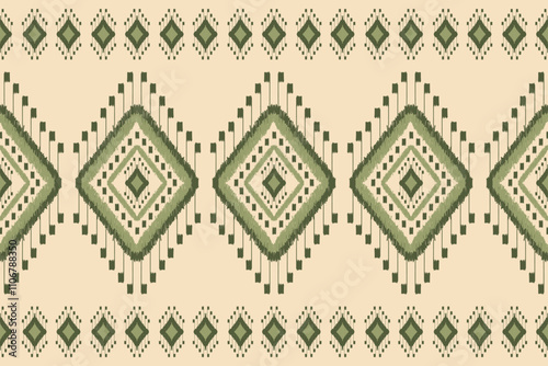 Rug ikat pattern Aztec style. Ethnic oriental seamless pattern in tribal. folk embroidery, American, Mexican for fabric, carpet, textile, clothing, batik, motif.