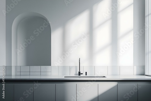 minimalist kitchen design white cabinetry illustration timeless design