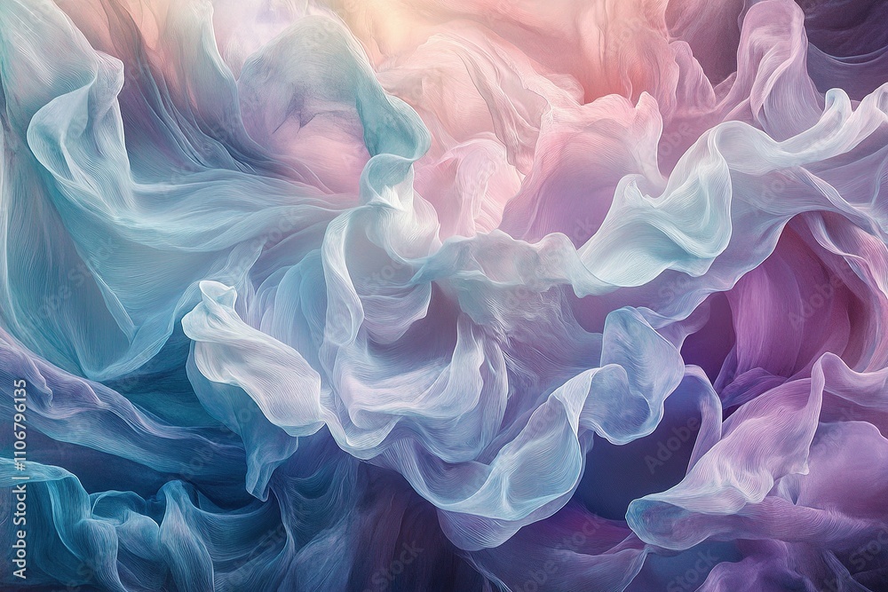 Obraz premium Colorful abstract organic shapes in pink and blue tones.