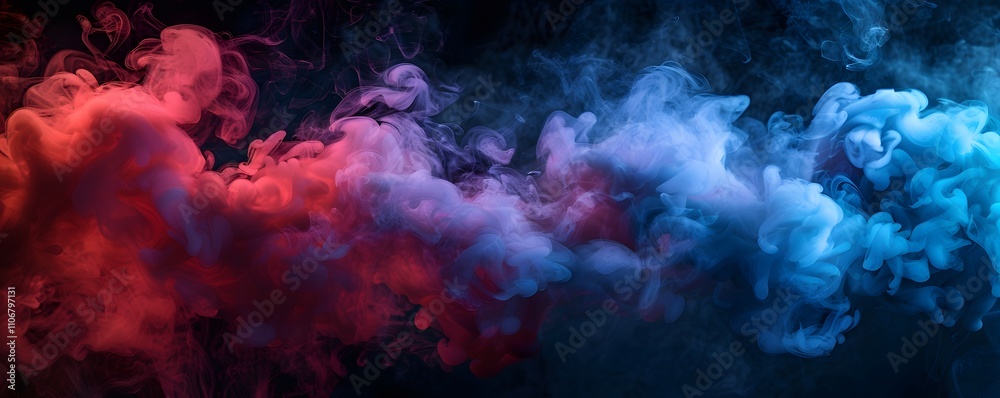 Abstract Swirling Red And Blue Smoke Clouds Abstract Swirling Red And Blue Smoke Clouds