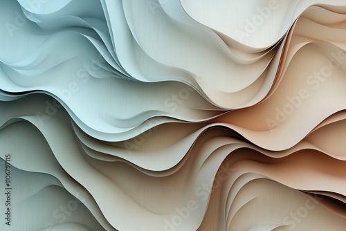 Elegant Neutral Abstract Curves and Waves