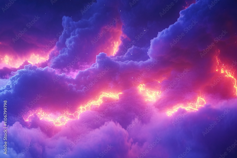 Abstract 2D waveforms merging with glowing 3D particle clouds, creating depth and movement. Abstract 2D waveforms merging with glowing 3D particle clouds, creating depth and movement.